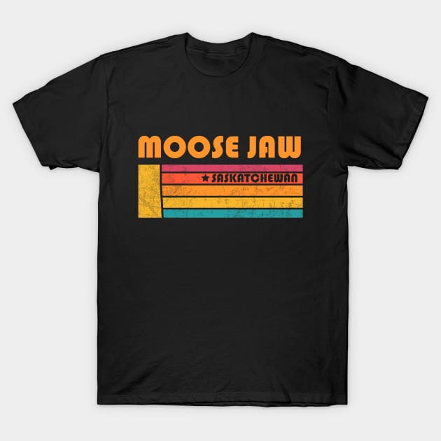 Moose Jaw Saskatchewan Canada Vintage Distressed Souvenir T-Shirt by NickDezArts